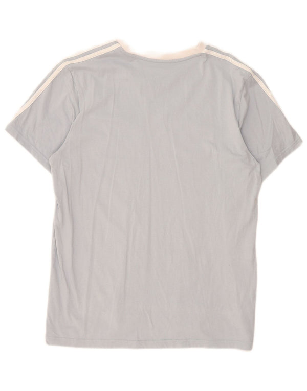 Camiseta feminina Adidas UK 16/18 grande algodão azul