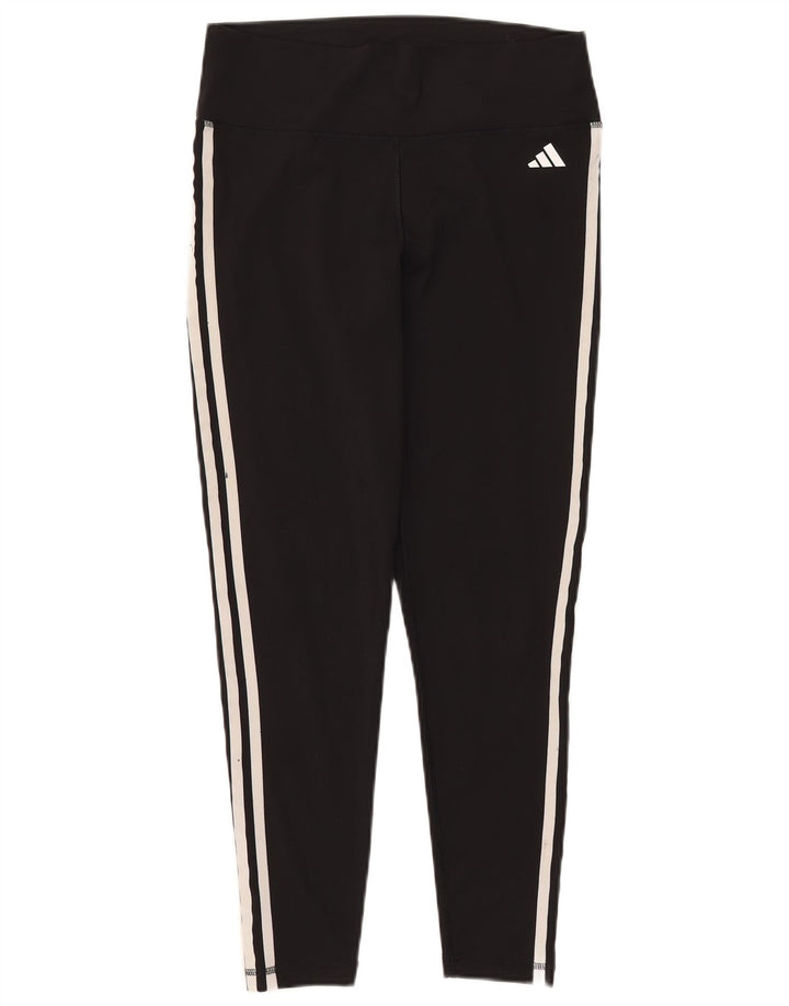 ADIDAS Womens Aeroready Leggings UK 16/18 Grande Preto Poliéster