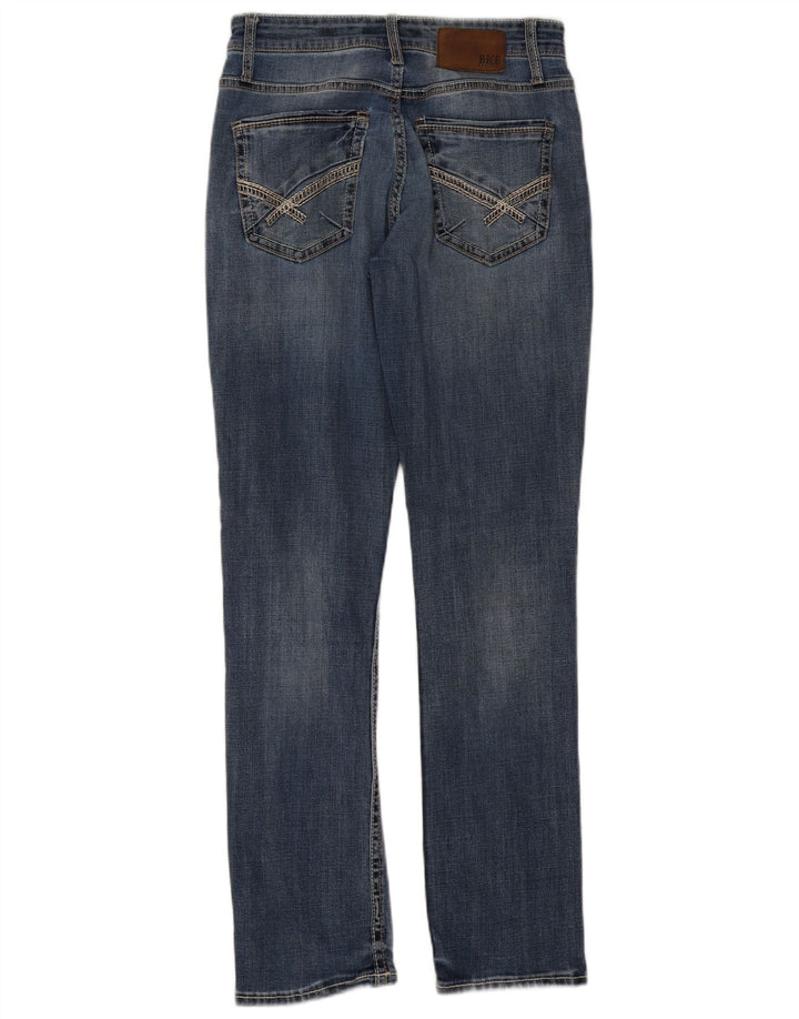 BKE feminino Jake Straight Jeans W29 L33 azul algodão