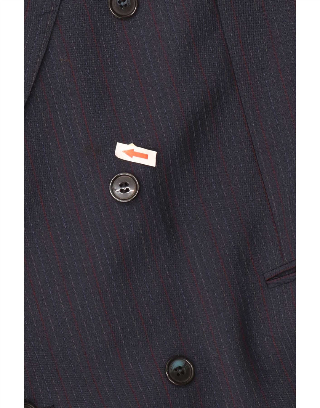 Jaqueta blazer masculina Monti com peito duplo IT 56 3XL lã listrada azul marinho