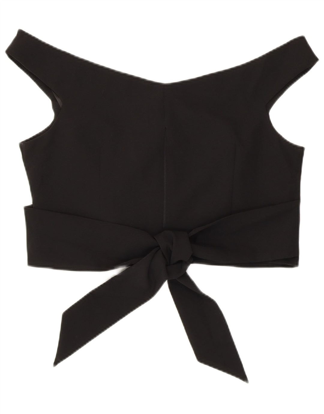 Coast Womens Crop Off Shoulder Top UK 16 Grande Poliéster Preto