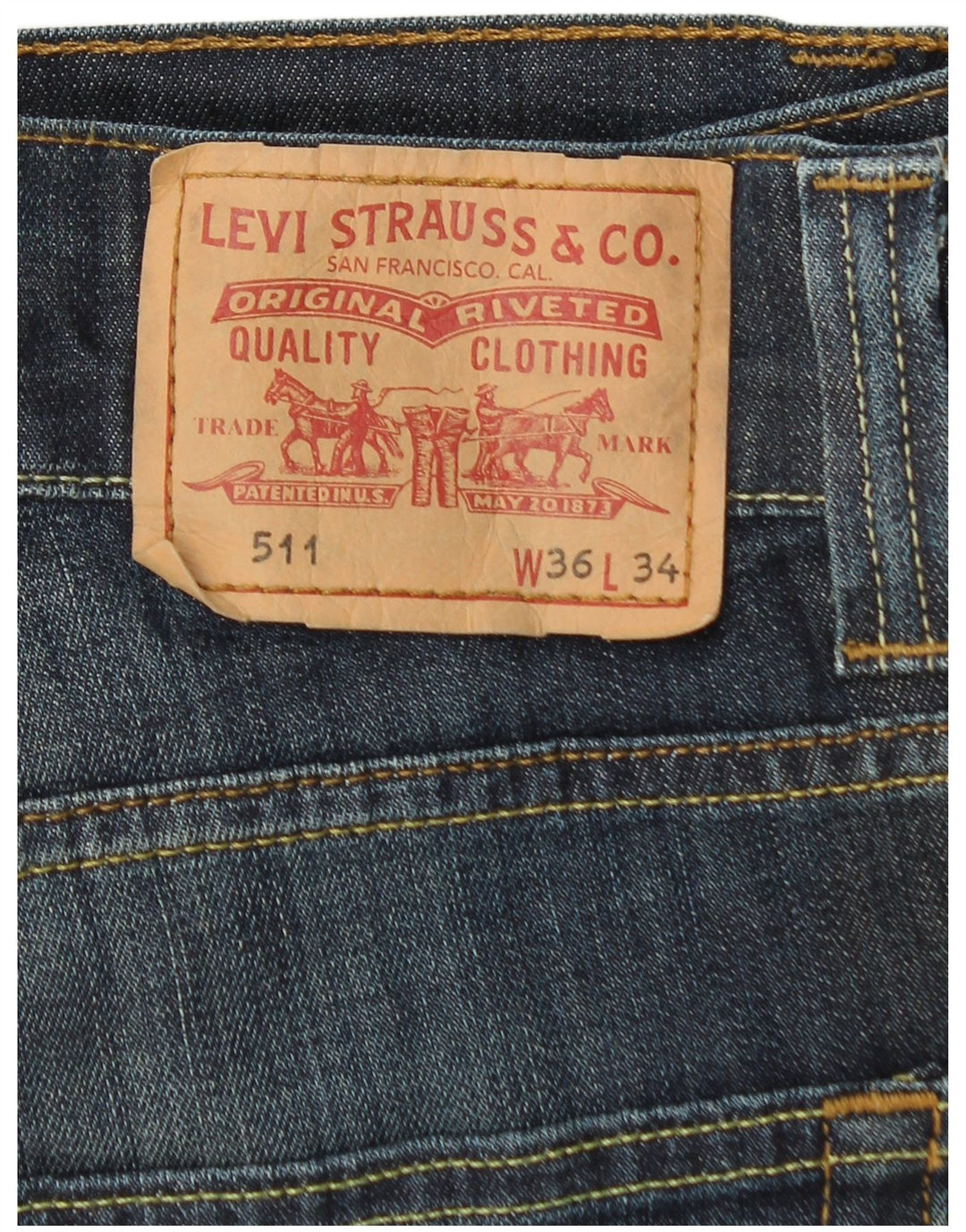Calça Jeans Levis 511 Slim Masculina W36 L32 Azul Algodão