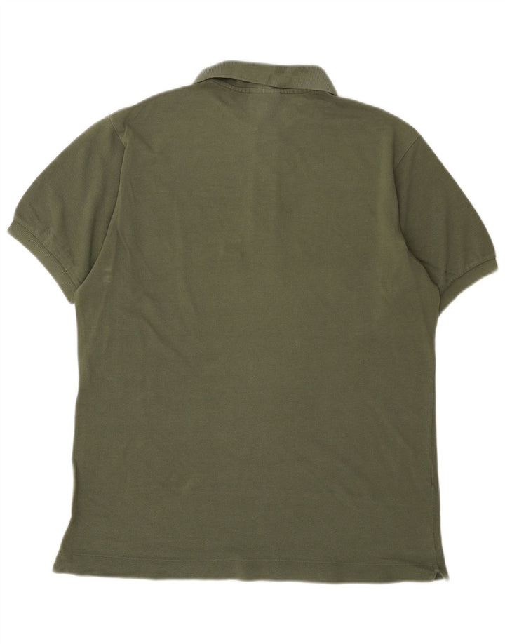 Camisa polo masculina Lacoste tamanho 4 médio algodão cáqui