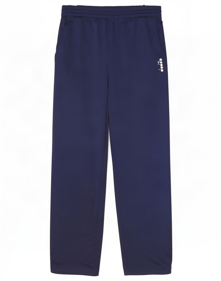 Calça de treino masculina Diadora grande poliéster azul marinho