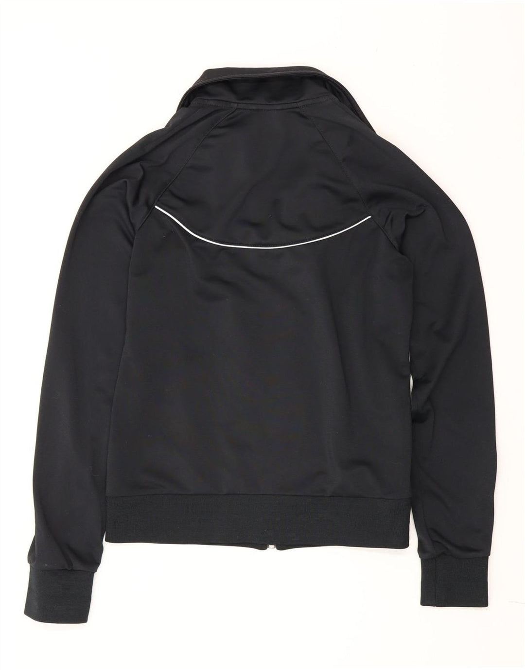 Nike Womens Tracksuit Top Jacket UK 8 Pequeno Poliéster Preto