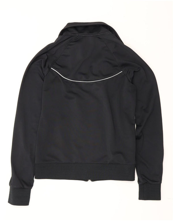 Nike Womens Tracksuit Top Jacket UK 8 Pequeno Poliéster Preto