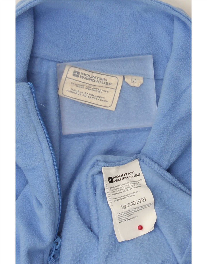 Jumper de lã feminino Mountain Warehouse com zíper e pescoço UK 16 poliéster azul grande