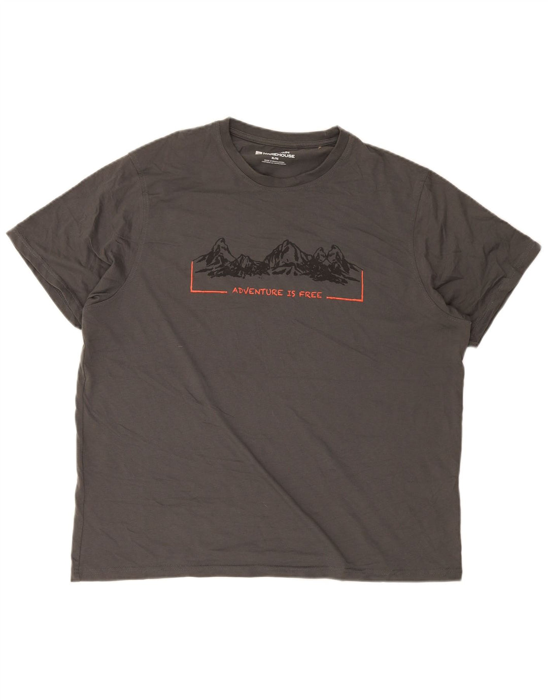 Camiseta gráfica masculina Mountain Warehouse Top XL algodão cinza