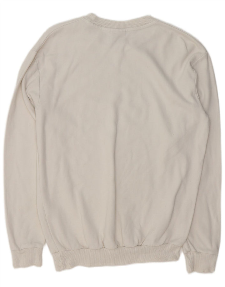 ZARA moletom masculino jumper médio algodão branco