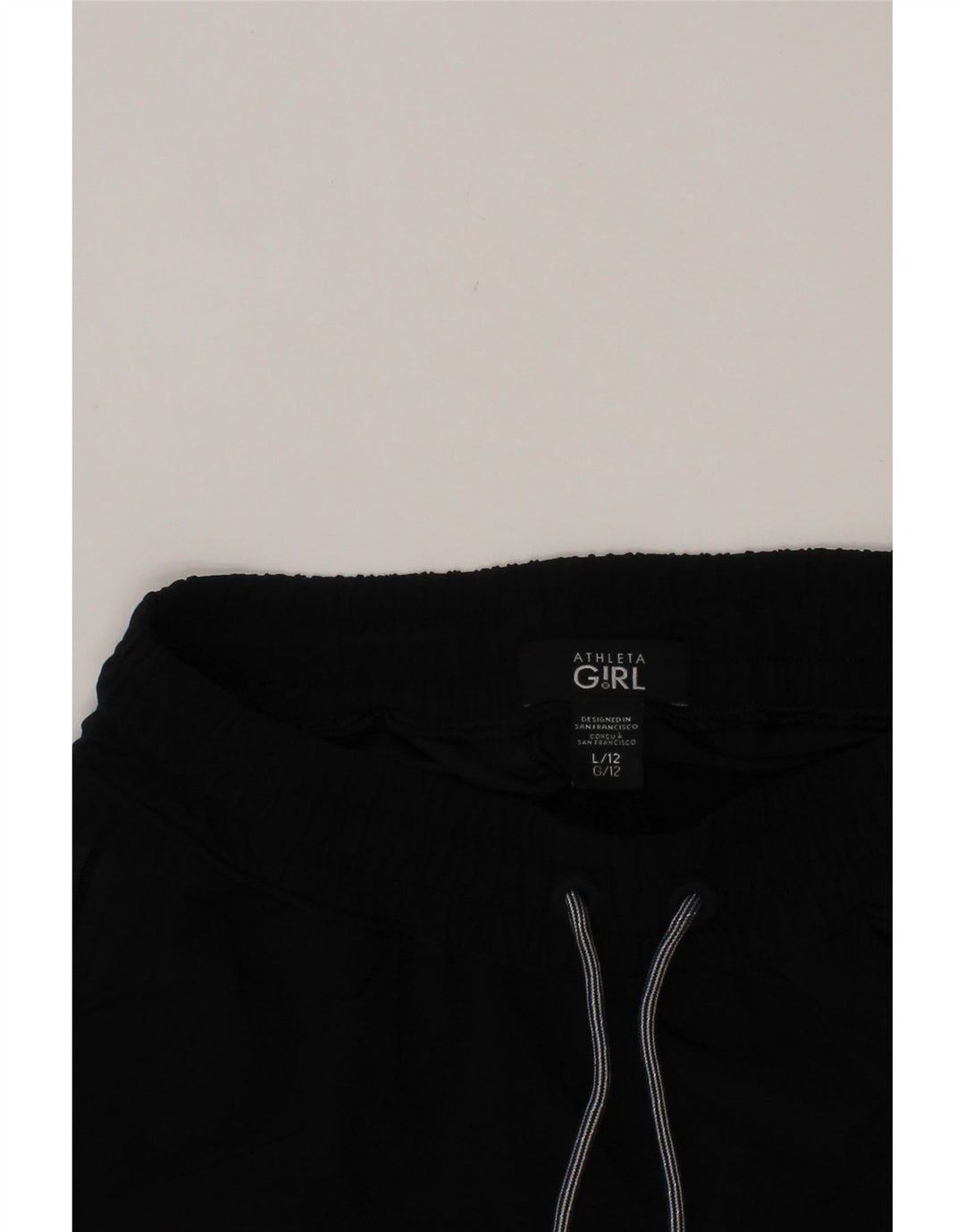 Shorts esportivos femininos ATHLETA 11-12 anos grande poliéster preto
