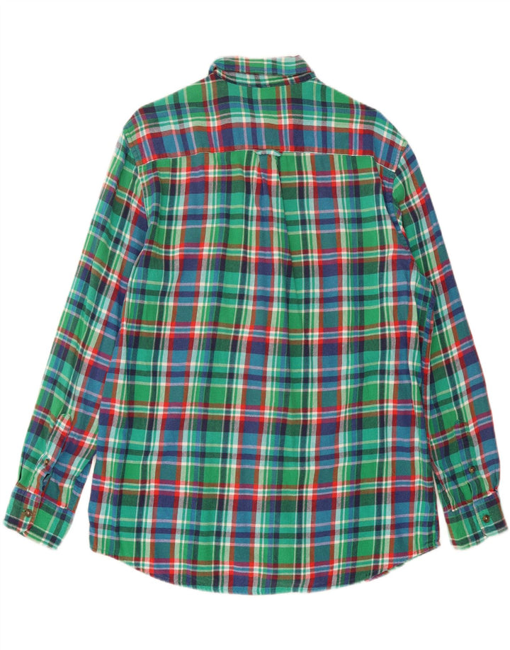 CHAPS Mens Flannel Shirt Large Green Check Cotton Vintage Chaps and Second-Hand Chaps from Messina Hembry 