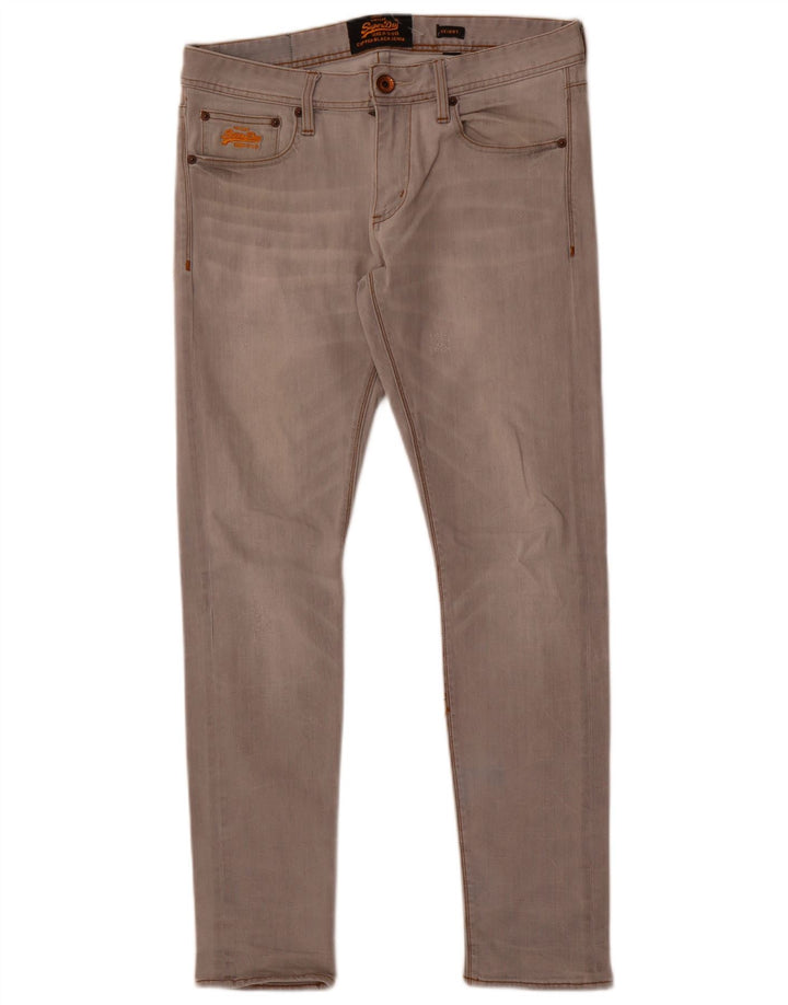 Superdry Jeans Slim Feminino W32 L30 Algodão Cinza