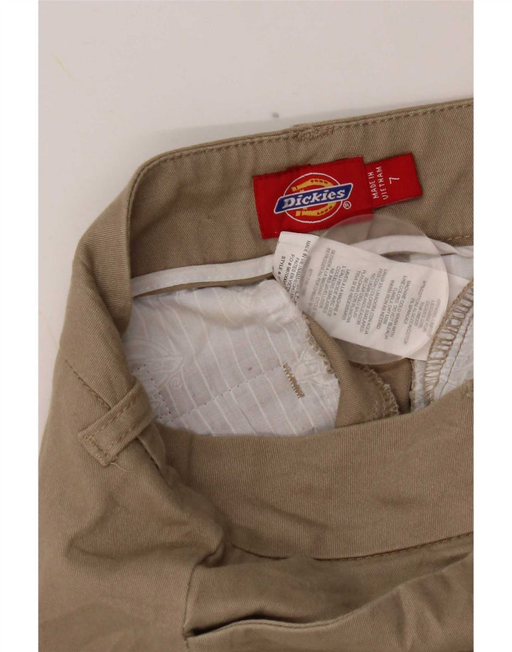 Calça feminina Dickies Bootcut casual US 7 médio W30 L31 algodão bege
