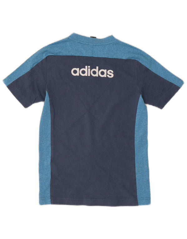 Camiseta Adidas Boys Regular Graphic Top 9-10 anos Azul Colorblock Algodão