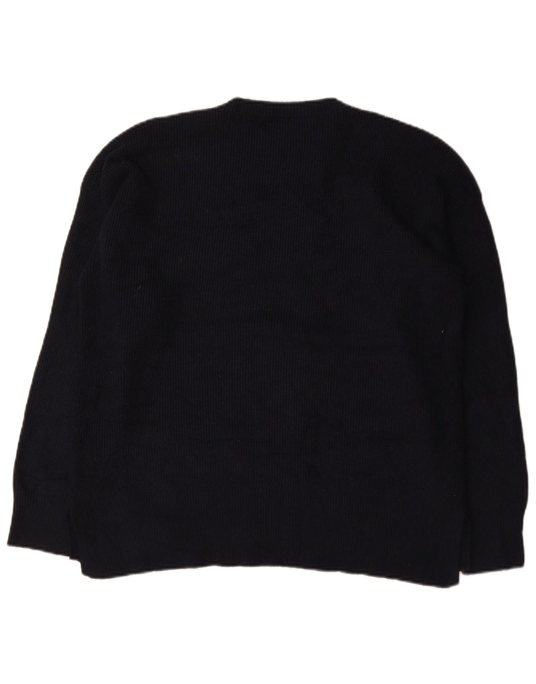 Suéter masculino Marks & Spencer com gola redonda, viscose azul marinho grande