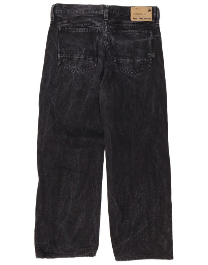 Jeans soltos femininos G-Star W32 L28 algodão preto