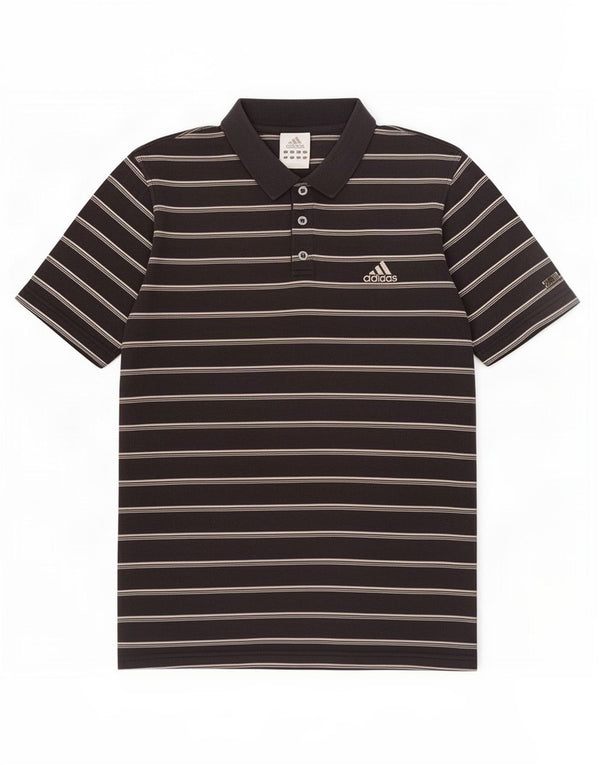 Camisa Polo Masculina Adidas UK 44/46 Grande Listrada Preta