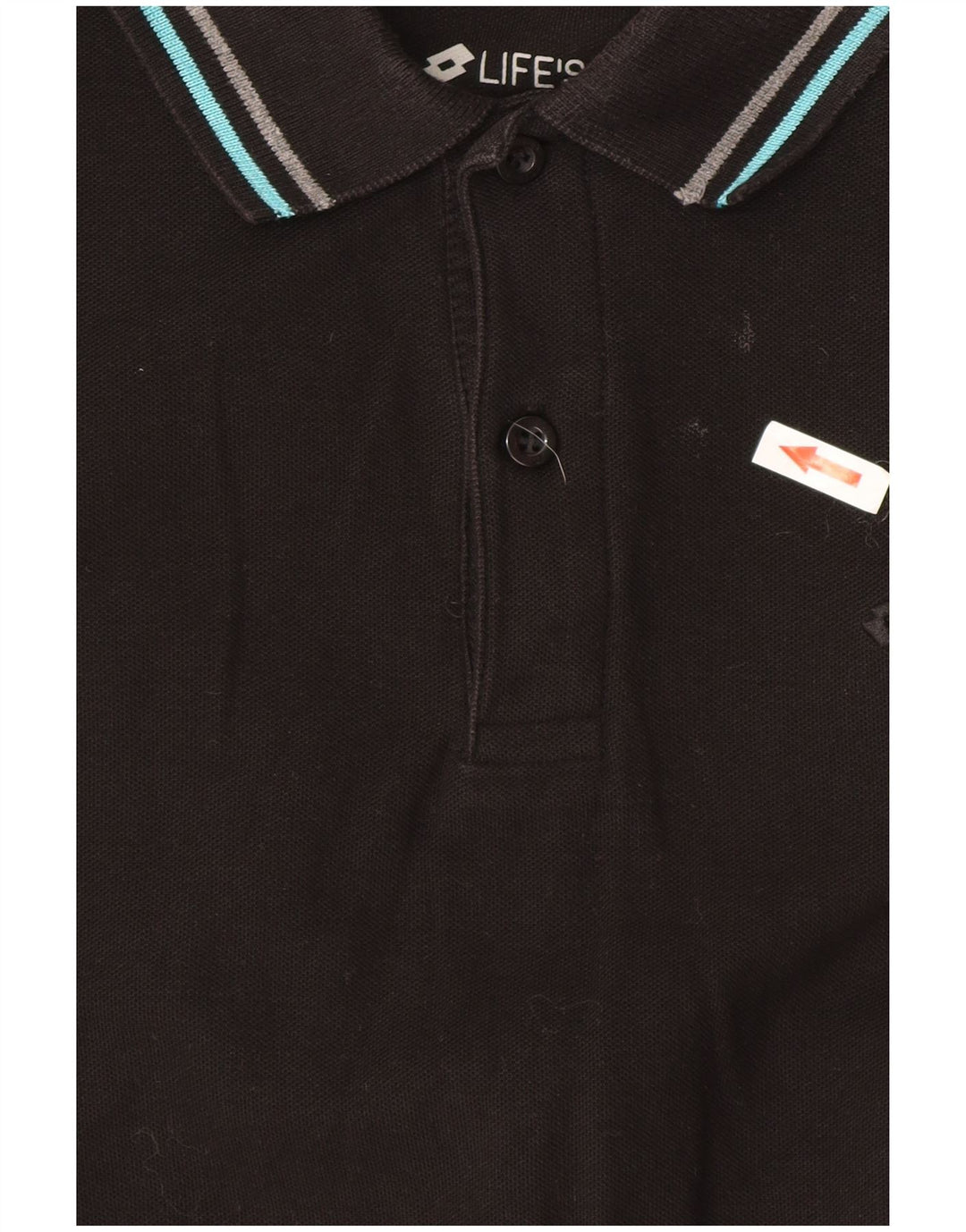 Camisa polo masculina Lotto grande algodão preto