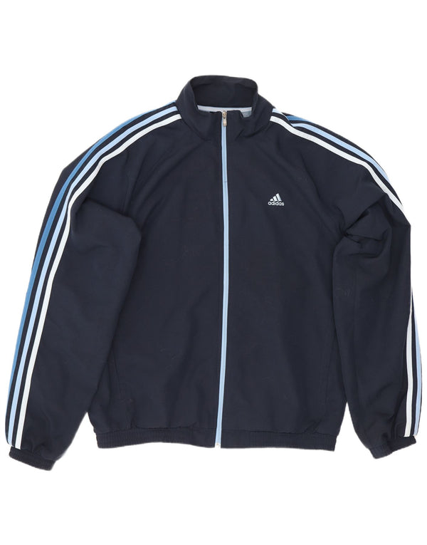 Adidas Mens Clima 365 Tracksuit Top Jacket Grande Azul Marinho Poliéster Esportes