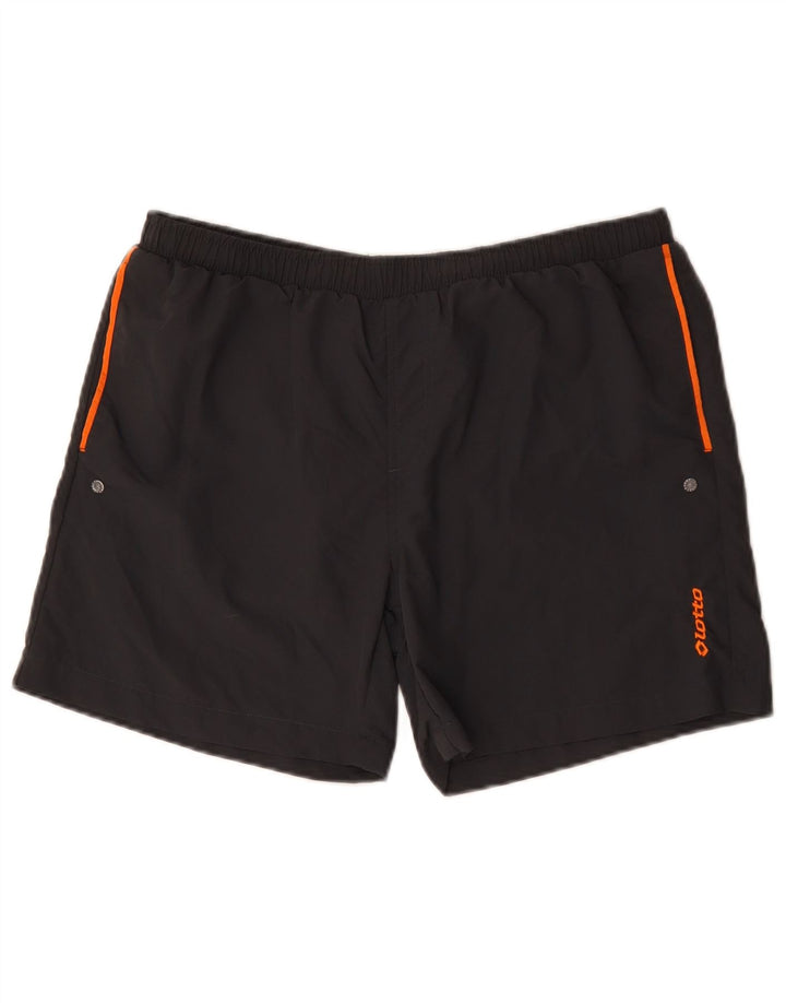 Shorts de natação masculino Lotto grande poliéster cinza