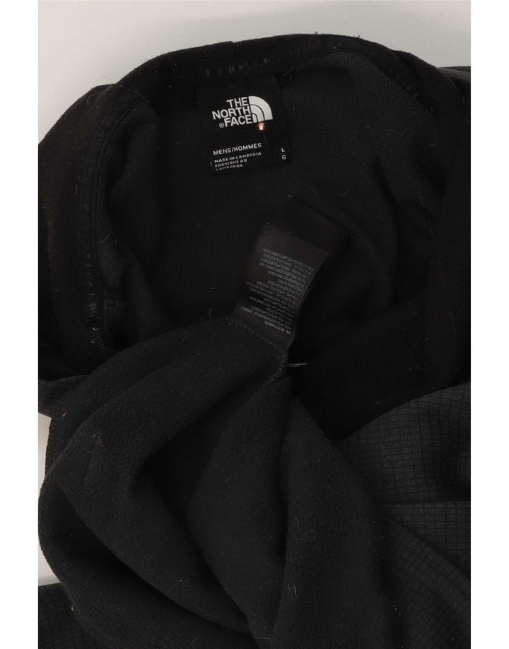 Suéter com capuz gráfico masculino The North Face grande poliéster cinza