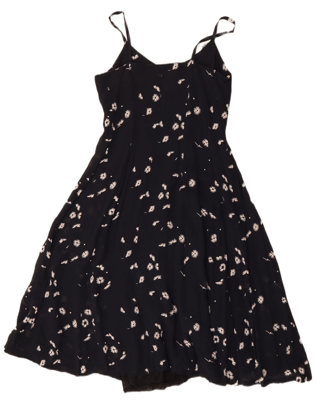 Vestido feminino Artisan UK 12 médio preto floral