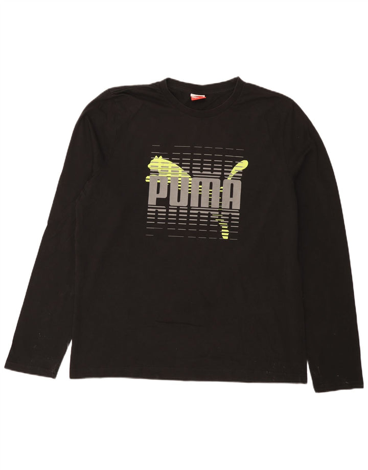 Puma Mens Graphic Top Manga Longa XL Preto
