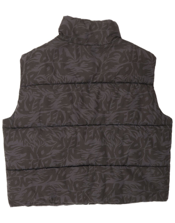 Colete acolchoado gráfico masculino No Fear UK 42 XL preto com estampa animal de poliéster
