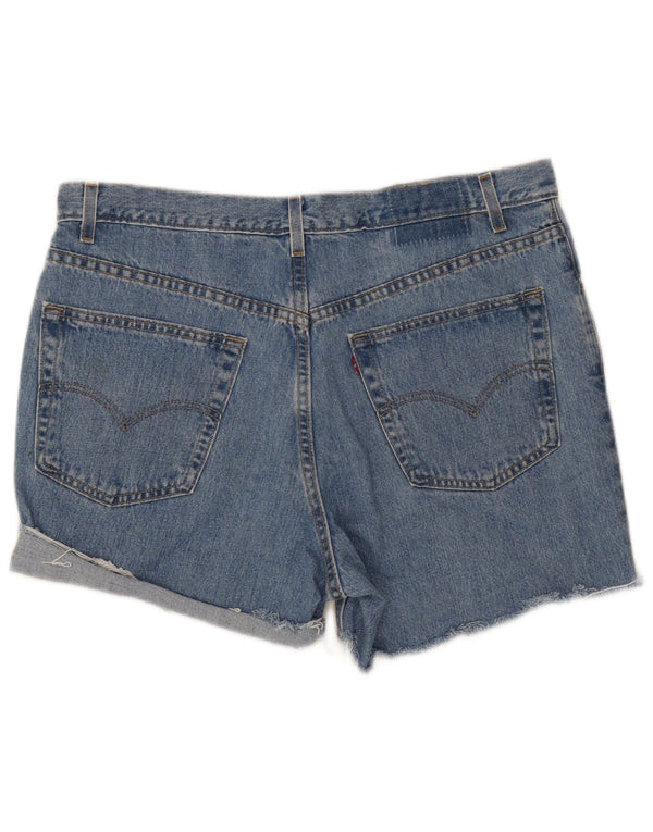 Shorts jeans masculino 550 relaxado Levi's W37 grande algodão azul