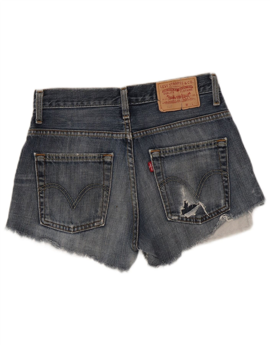 Shorts jeans feminino 507 da Levi's W29 algodão azul médio
