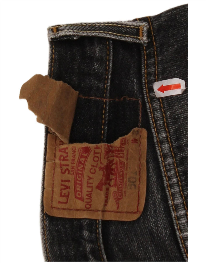 LEVI'S Masculino 501 Straight Jeans W32 L32 Algodão Preto