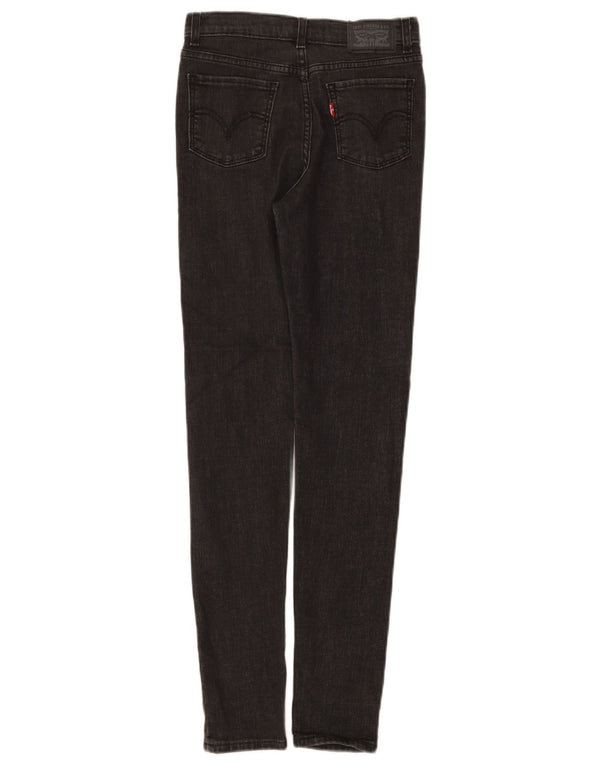 Jeans Levi's Girls 720 cintura alta super skinny 11-12 anos W24 L29 preto