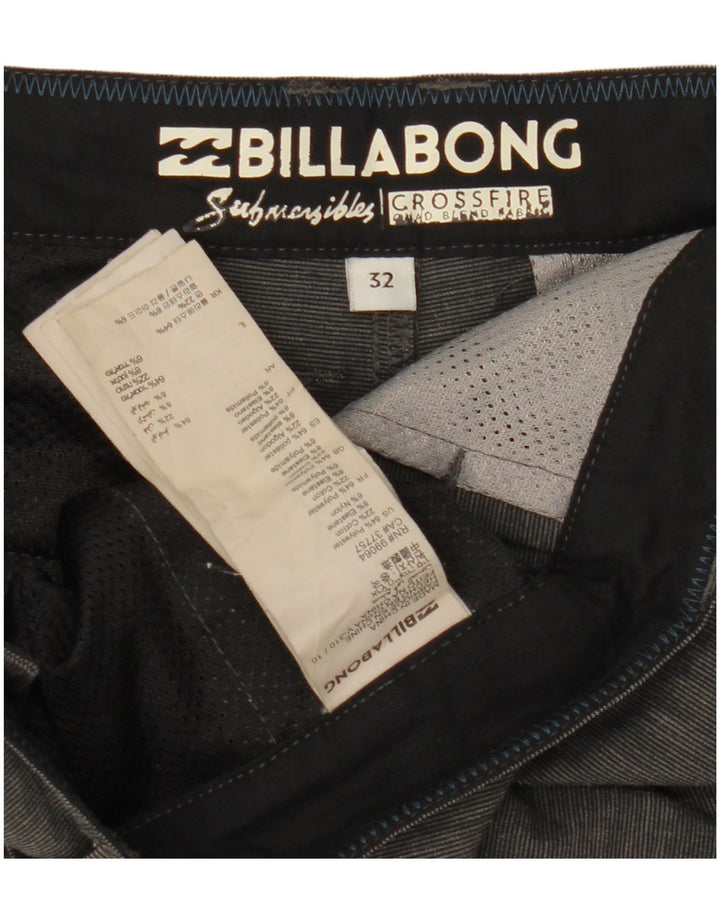 Billabong Mens Chino Shorts W32 Poliéster Cinza Médio