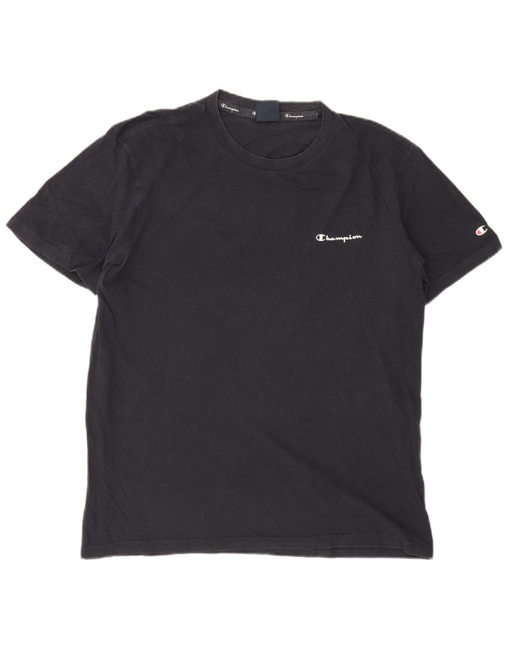 CAMPEÃO Camiseta Masculina Top Grande Algodão Azul Marinho