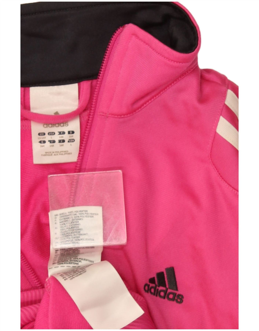 Jaqueta Adidas Meninas Treino Top 13-14 Anos Rosa Poliéster
