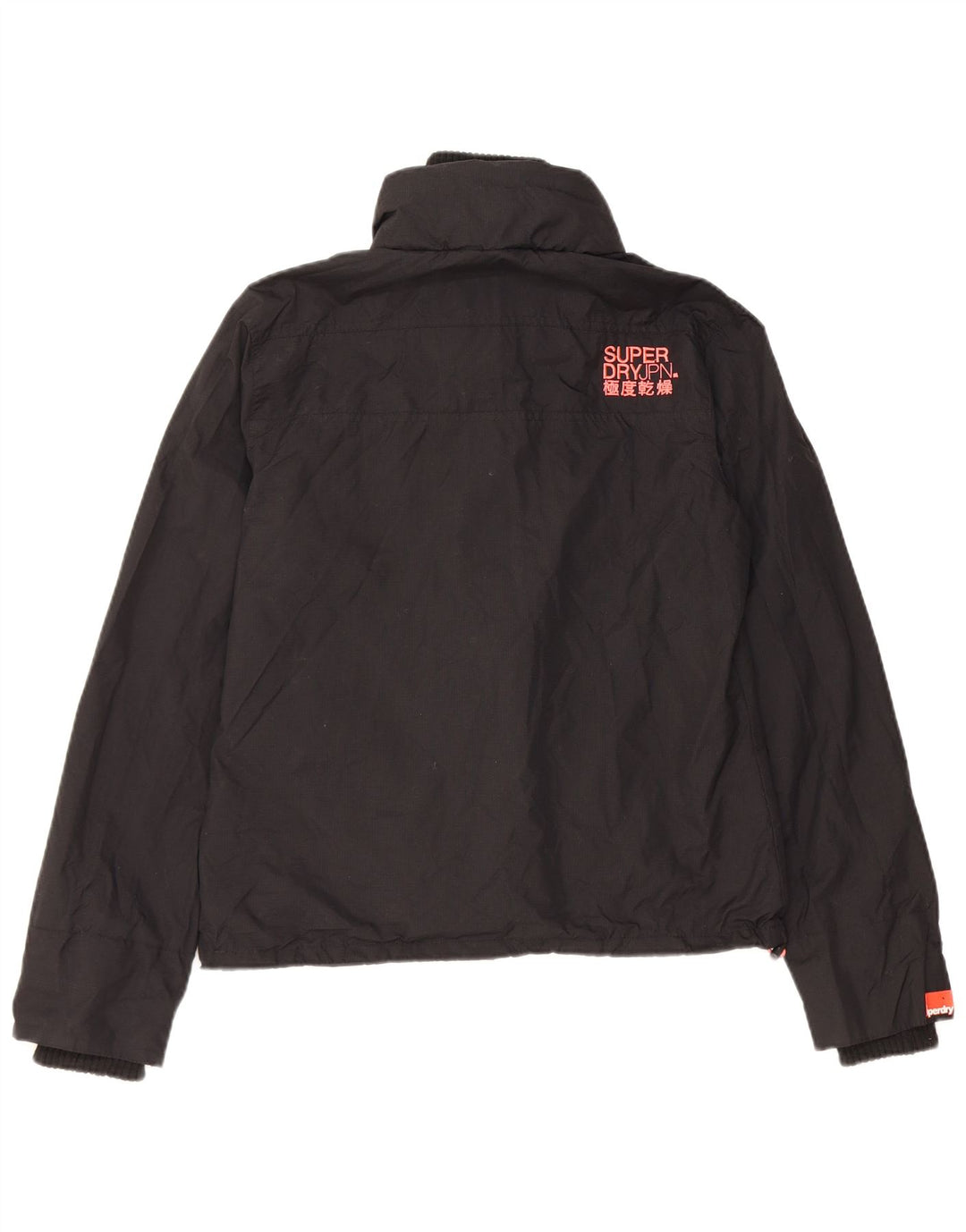 Jaqueta corta-vento feminina Superdry The Windcheater UK 16 grande nylon preto