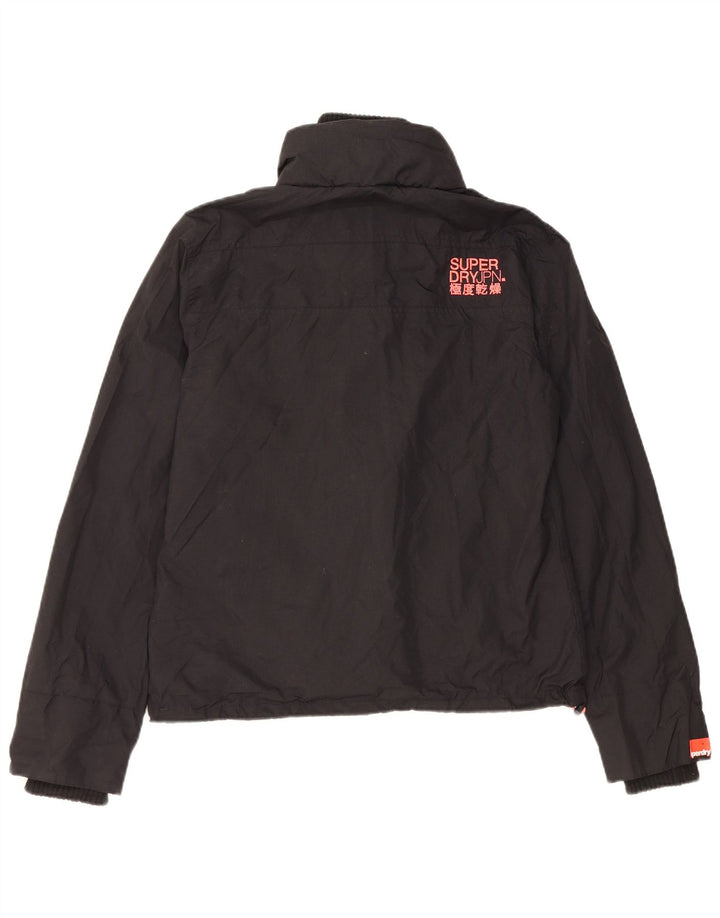 Jaqueta corta-vento feminina Superdry The Windcheater UK 16 grande nylon preto