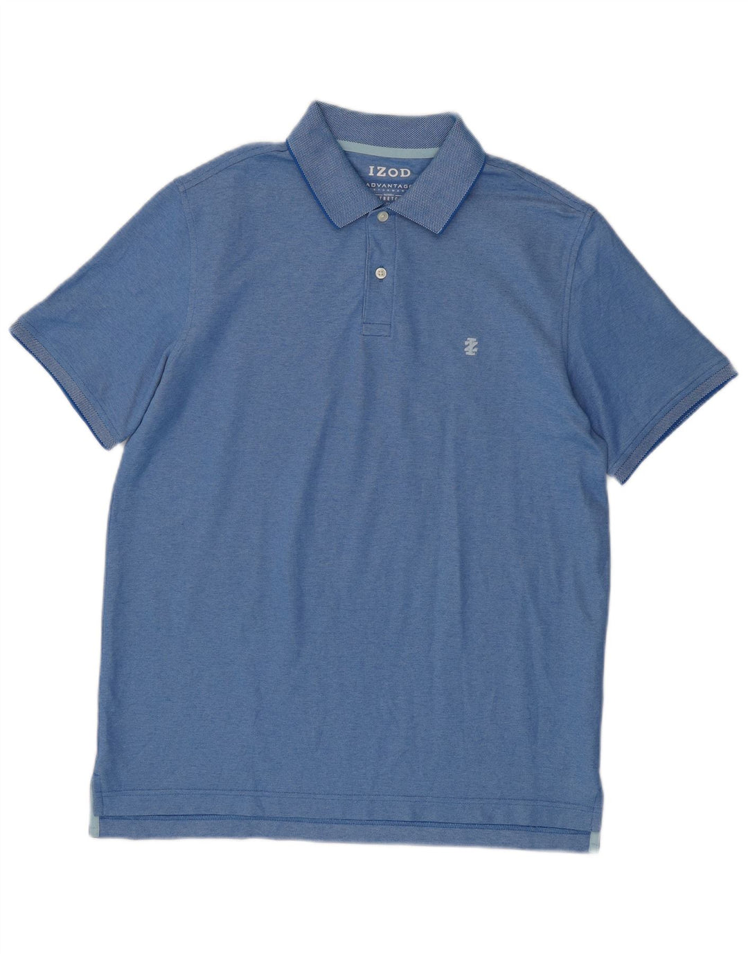 Camisa polo masculina IZOD algodão azul médio