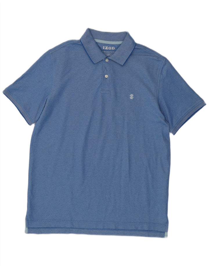 Camisa polo masculina IZOD algodão azul médio