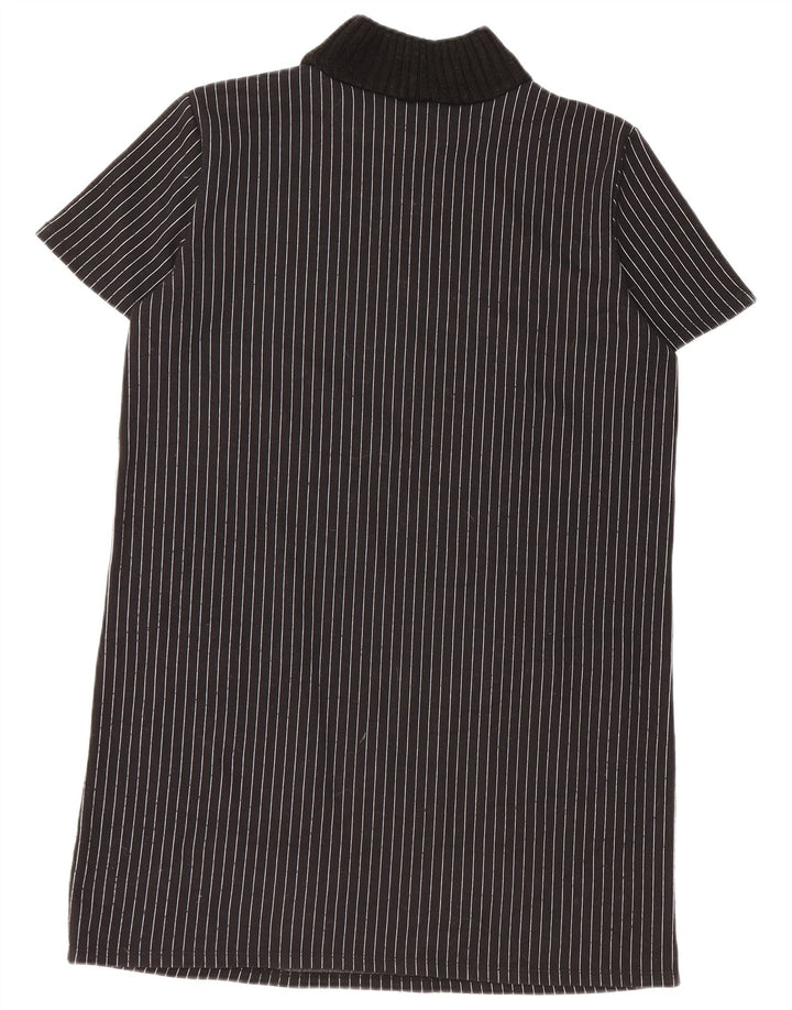 Vestido feminino Zara Shift UK 16 grande listrado preto