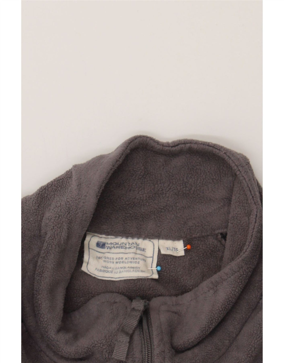 MOUNTAIN WAREHOUSE Mens Zip Neck Fleece Jumper XL Grey Colourblock Vintage Mountain Warehouse and Second-Hand Mountain Warehouse from Messina Hembry 