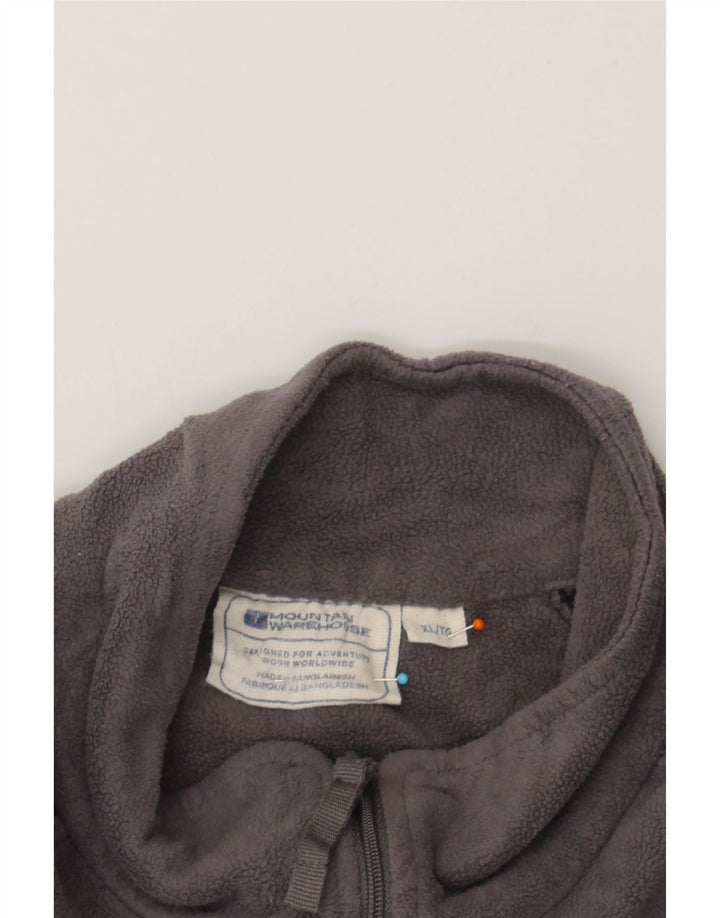 MOUNTAIN WAREHOUSE Mens Zip Neck Fleece Jumper XL Grey Colourblock Vintage Mountain Warehouse and Second-Hand Mountain Warehouse from Messina Hembry 