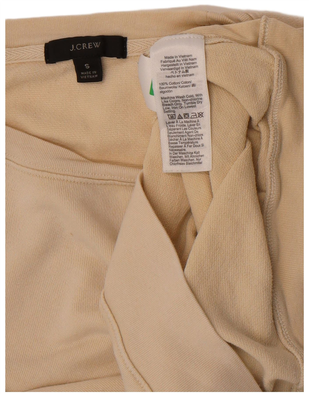 Suéter feminino J. Crew cropped oversized UK 10 pequeno off white