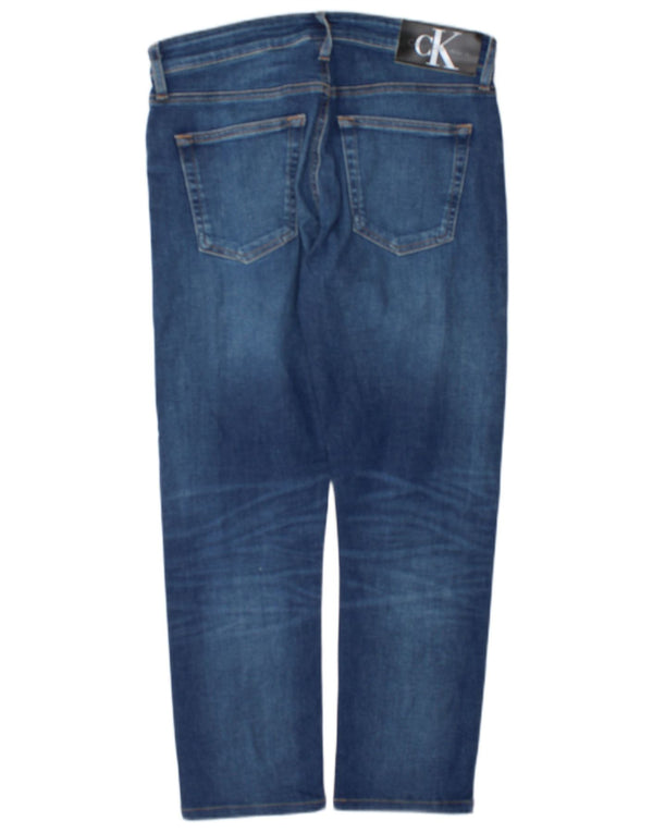 Calça jeans reta masculina Calvin Klein W31 L27 algodão azul