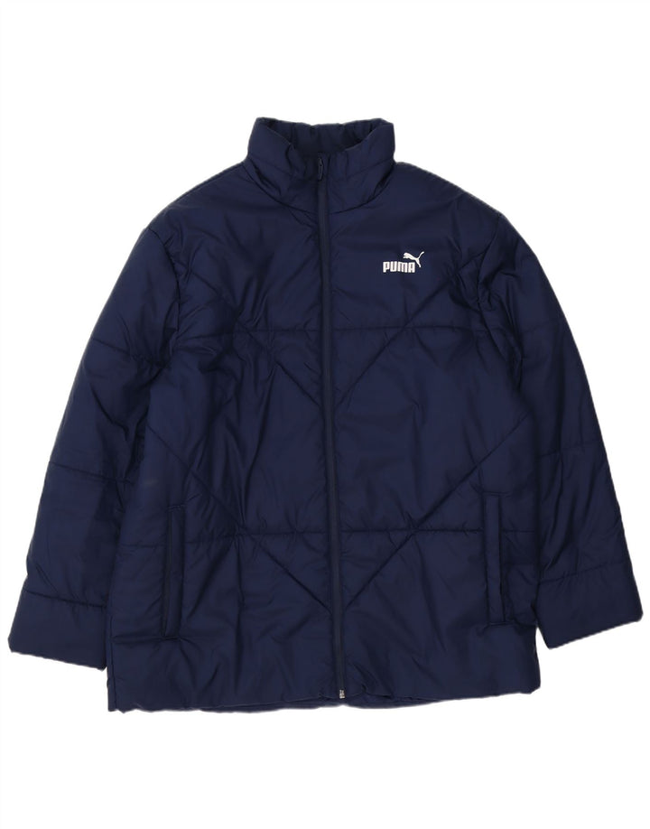 Jaqueta acolchoada masculina Puma UK 44 2XL poliéster azul marinho
