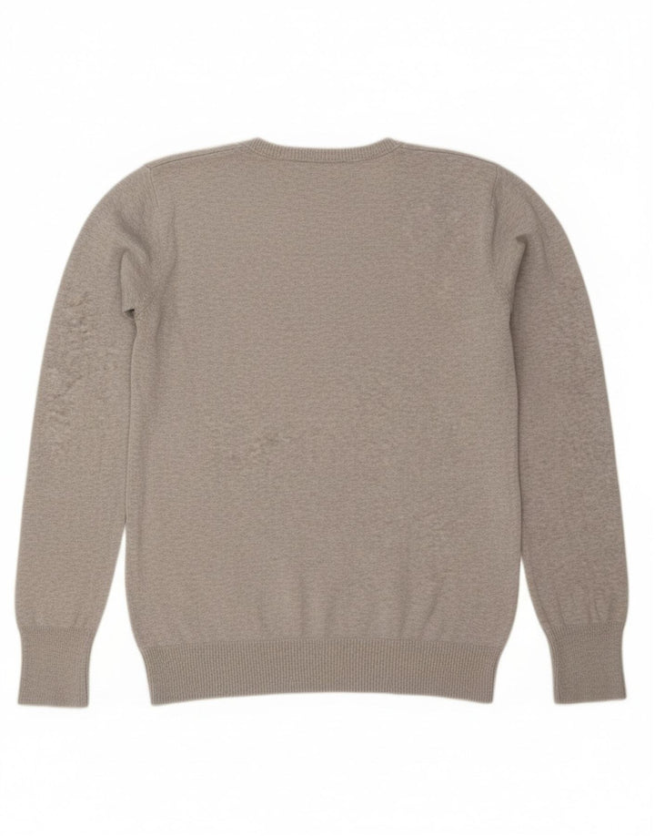 Suéter Diesel feminino com decote em V UK 14 cinza médio