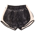 Shorts esportivos femininos Nike Dri Fit UK 8 pequenos pretos tie-dye poliéster