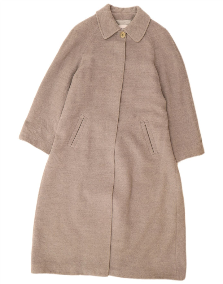 Sobretudo feminino vintage EU 38 lã virgem cinza médio