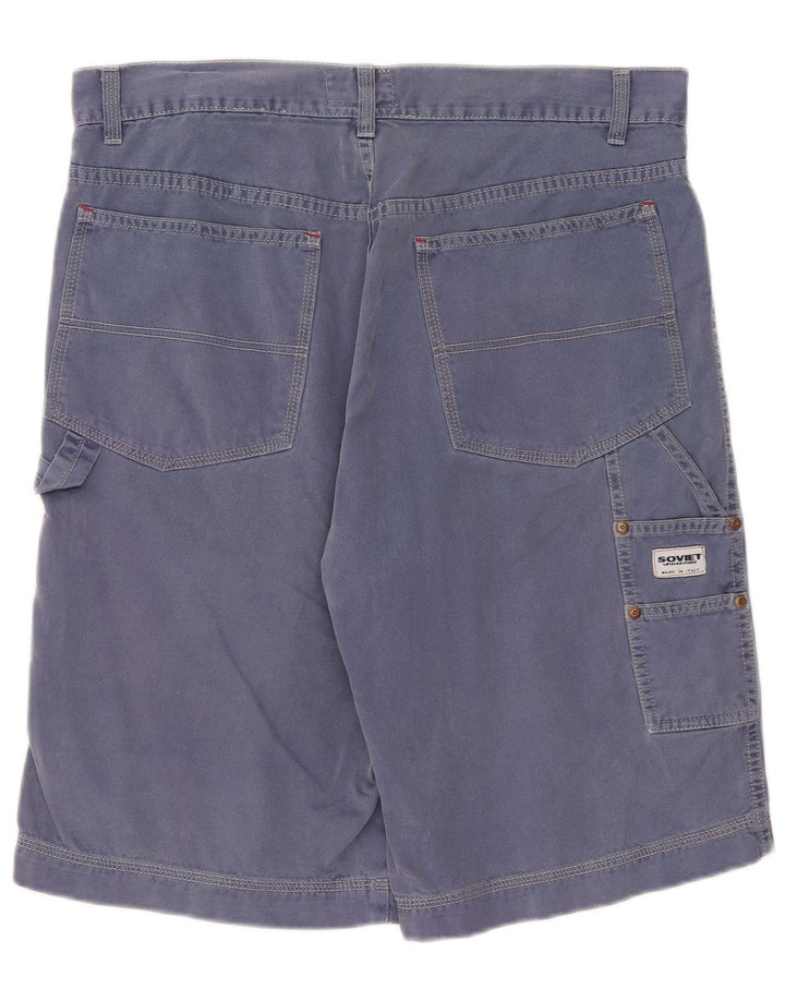 Shorts cargo masculino vintage W34 grande azul marinho