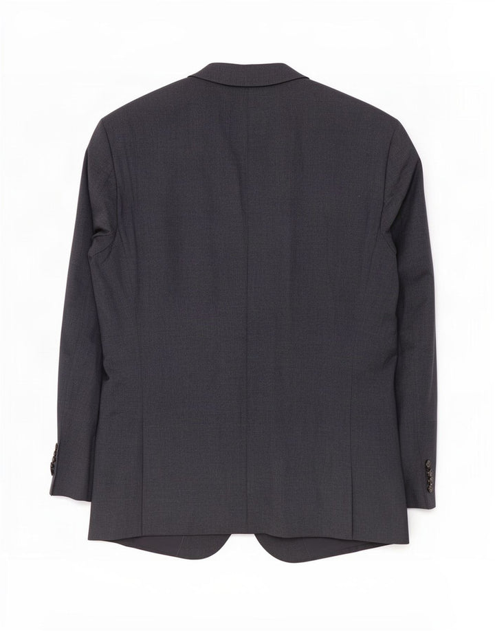 Jaqueta Blazer Masculina Hugo Boss com 2 Botões EU 48 Lã Azul Marinho Médio
